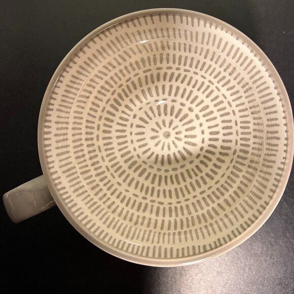 Two (2) SIGNATURE HOUSEWARES Mauve Gray Textured Embossed Pedestal Footed Cups - Picture 12 of 15